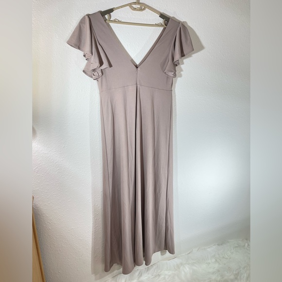 Birdy Grey Hannah Crepe Bridesmaids Dress. Color Taupe. Size 1X. NWOT! - Picture 3 of 7
